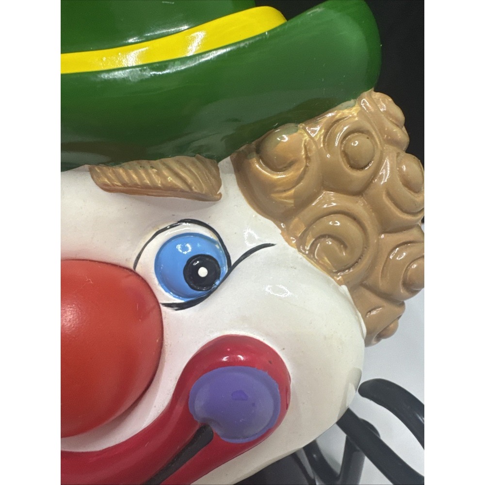 Vtg CLOWN Doorbell Ringer Musical‎ Head Push Nose Rare Tested/Works - Picture 4 of 16